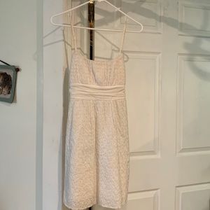 White linen dress, size M.